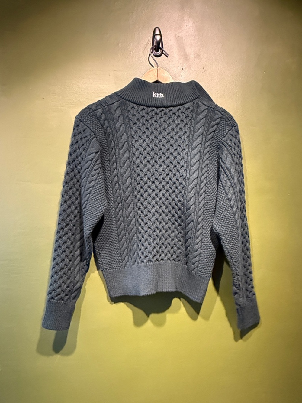 Kith Cable Knit Half-Zip Sweater - Dark Green - Picture 5 of 6